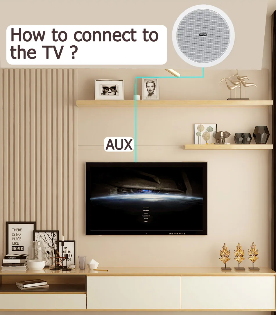 Built-in Class-D Amplifier Full Range Bluetooth-compatible Ceiling Speaker Horn For Home Theater Background Music Good Quality - Image 16