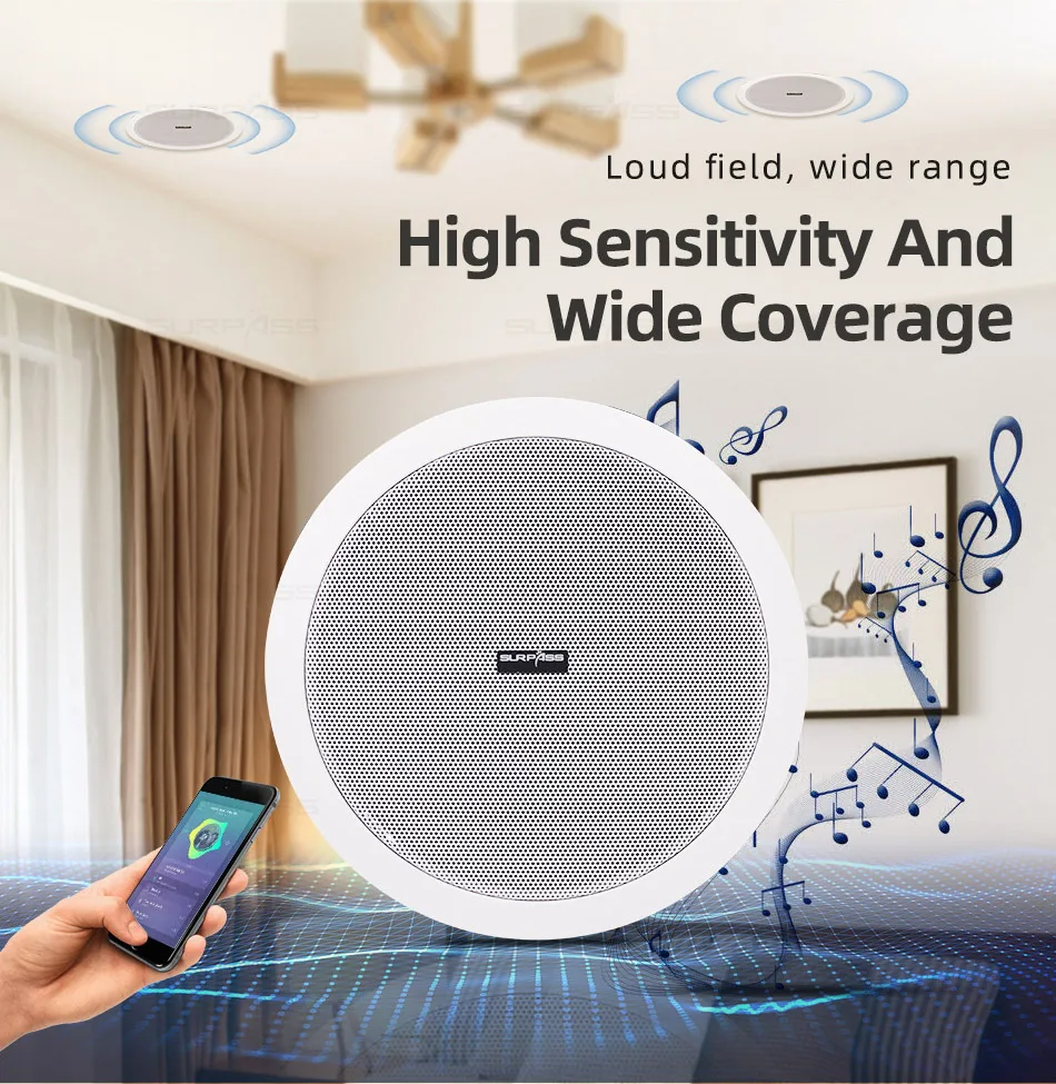 Built-in Class-D Amplifier Full Range Bluetooth-compatible Ceiling Speaker Horn For Home Theater Background Music Good Quality - Image 13