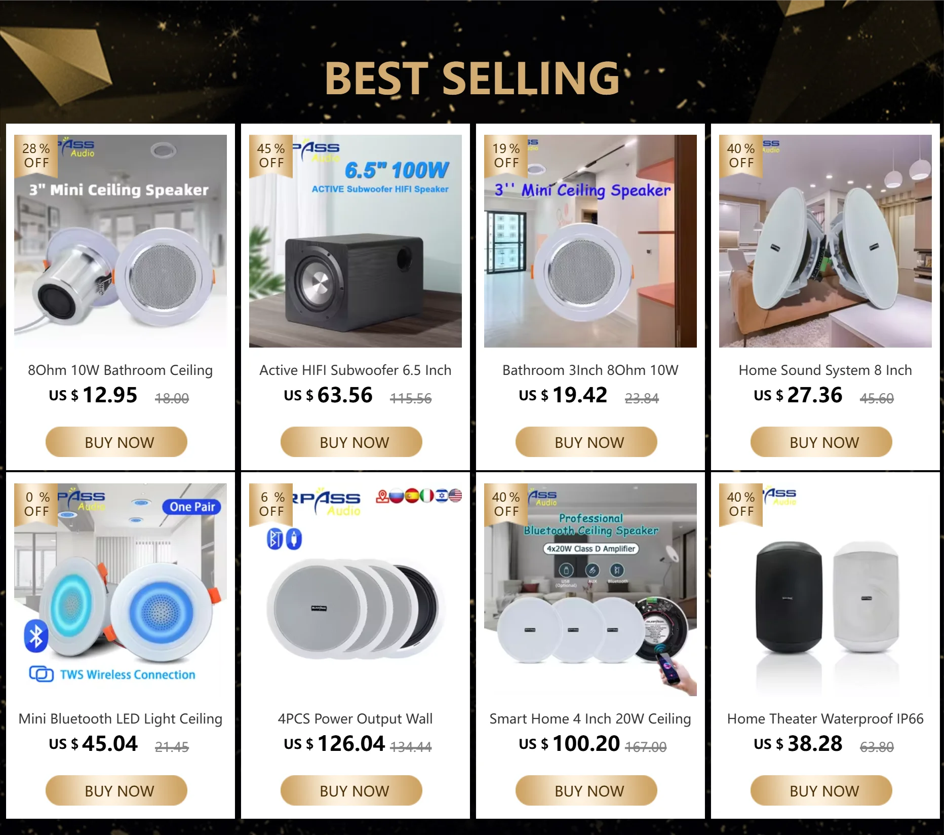 Built-in Class-D Amplifier Full Range Bluetooth-compatible Ceiling Speaker Horn For Home Theater Background Music Good Quality - Image 7