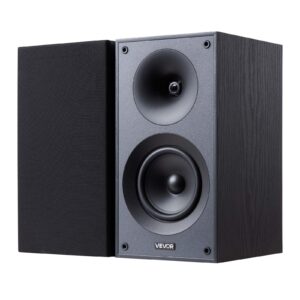 Passive Bookshelf Home Speakers Pair Of Stereo Audio Speakers Cone 65Hz-20KHz
