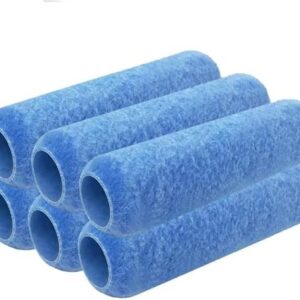 Great Andrew 6 Pack Paint Roller Covers 9 Inch 3/8" Nap | Dense Fibers Large Paint Roller Kit for Painting Textured Smooth Surfaces Walls Floors House : Tools & Home Improvement