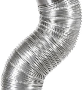 Deflecto Aluminum Duct with Connectors, Semi Ridgid, Flexible , 4" x 2', Silver (AM42) : Appliances