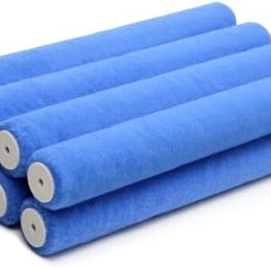 VOOMEY 18 Inch Paint Roller, 8 Pack Spiral Crimped Polyester Fiber Large Paint Roller Covers, Professional 18in Rollers for Painting Walls & Ceilings, Interior & Exterior Use | Designed for Fast Coverage on Large Walls and Ceilings with High Paint Pickup and Smooth, Even Paint Release -