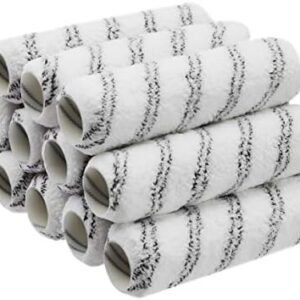 Amazon Basics Microfiber Paint Roller Covers for Painting Walls, Ceilings and House, Smooth Finish, Washable, 9" x 3/8", 12-Pack : Tools & Home Improvement