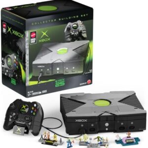 Mattel Brick Shop Microsoft Orginal Xbox Collector Building Toy Kit | 3512 Pieces, 1:1 Scale, Lights and Sounds, Duke Controller, 3 Dioramas: Halo, Elder Scrolls, Psychonauts, for Adults : Toys & Games